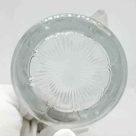 Vintage Clear Glass Sugar and Creamer With Silver Detail - Picture 11 of 14